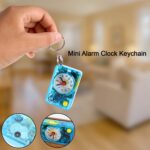 Mini Alarm Clock Keychain – 1PC Portable Quartz Analog Clock Key Ring - Image 3