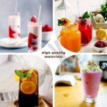 Reusable Glass Straws Clear Glass Drinking Straw 5Pc - Image 6