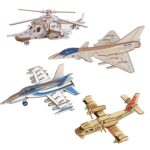 3D Wooden Aircraft Puzzle DIY Assembly Kit (Mix Design – 1 Set) - Image 5