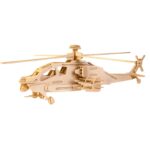 3D Wooden Helicopter Puzzle DIY Model Kit (1 Set) - Image 5