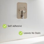 Plastic Adhesive Sticky Waterproof and Oil Proof, Wall Hook (5.5×3.5 Cm) - Image 3