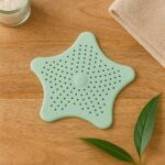Mint Green Silicone Star Shaped Sink Filter Bathroom Hair Catcher Drain Strainers for Basin - Image 4