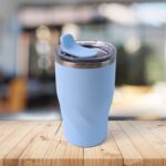 Stainless Steel Insulated Coffee Mug With Wooden Straw (350ml Approx) - Image 5