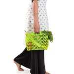 Plastic Foldable Basket Bag || Fruit & Vegetable Storage Basket (3 Pcs Set / Multicolor) - Image 7