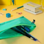 Zipper Mesh Pouch Multipurpose Travel Bag for Cosmetics Makeup Offices Supplies (25 x 16 cm) - Image 6