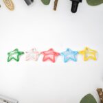 Metal Printed Star Shape Hair Clips (5 Pcs Set) - Image 8