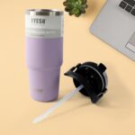 Stainless Steel Vacuum Insulated Coffee Cups Travel Mug With Straw (900 ML Approx / 1 Pc) - Image 3