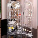 4 Folding Storage Hanger Acrylic Earring Screen Holder Display Stand Clear (1 Set) - Image 8