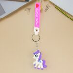 Cute Cartoon Unicorn Keychain with Silicone Strap (1 Pc / Mix design) - Image 4
