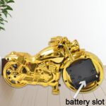Golden Motorcycle Shape Alarm Clock, Motor Table Clock for Home Decor (1 Pc) - Image 5