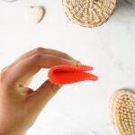 Red Silicone Dish Scrubber Sponge Mildew Free, Non Stick, Heat Resistant - Image 3
