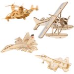3D Wooden Aircraft Puzzle DIY Assembly Kit (Mix Design – 1 Set) - Image 11