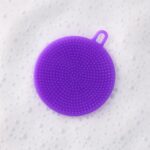 Purple Silicone Dish Scrubber Sponge Mildew Free, Non Stick, Heat Resistant - Image 4
