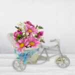Plastic Cycle Flower vases for Home decor; Bicycle Flower Pot Stand - Image 6