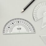 4-Piece Geometry Set, Triangle Ruler Protractor Straight Ruler - Image 6