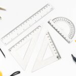 Plastic Geometry Set, Triangle Ruler Protractor Straight Ruler (4 Pcs Set)