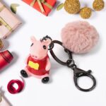 Cute Cartoon Keychain with Fluffy Pom (1 Pc / Mix Design) - Image 3
