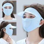 Women's Full Face UV Protection Cap with Built-in Mask and Wide Brim Visor – Breathable (1 Pc) - Image 6