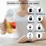 4 Pcs Reusable Glass Straws with 1 Cleaning Brushes - Image 4