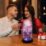 LED Light-Up Eternal Rose with Butterfly in Transparent Dome (1 Pc / Battery not Included) - Image 4