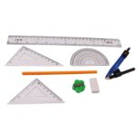 9 in 1 Stationery Set for School Student Office, Draft Rulers - Image 5