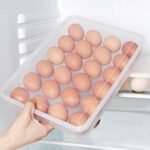 Plastic Egg 24 Grid Storage Container Holder for Refrigerator Egg Tray Holds 24 Eggs (1 Pc) - Image 3