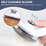 Self-Cleaning Slicker Brush for Dogs & Cats (1 Pc) - Image 3