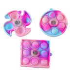 Silicone Pop It Fidget Spinner Keychain Toy (1 Pc) - Image 5