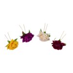 Colourful Flowing Flower Hair Pin (4 Pcs Set / Mix Color), Hair accessories - Image 5