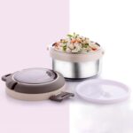 Ganesh Tiara 400ml Stainless Steel Insulated Lunch Box with Leakproof Lid & Folding Spoon - Image 7