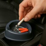 Oblivion Durable Plastic Ashtray with Wide Bowl and Triple Cigarette Holder Slots (1 pc) - Image 3