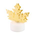Decorative LED Gold Metal Leaf Diya Lamp (1 Pc) - Image 5