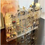 4 Folding Storage Hanger Acrylic Earring Screen Holder Display Stand Clear (1 Set) - Image 9