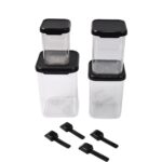 Plastic Air Tight Containers Storage (4 Pc Set With 4 Spoon) - Image 5