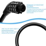 Bike Lock Cable Resettable Cable Lock - Self Coiling 4 Digit Combination Bike Lock - Image 4