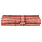Multi-Purpose Handcrafted Bamboo Mat Style Pen Pencil & Makeup Box (1 Pc) - Image 5