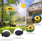 Sunflower Solar LED Lights, Warm White Garden Light (1 Pc) - Image 4