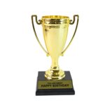 Golden Birthday Trophy – “You Are Great Happy Birthday” Plastic Award with Base - Image 5