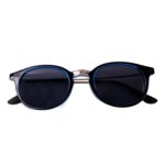 Blue UV Protected Round Sunglasses, classic Sunglasses for Men & Women, Lightweight - Image 5