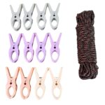 Cloth Drying Rope with Clips – Convenient and Durable Hanging Solution (12 Pc) - Image 5