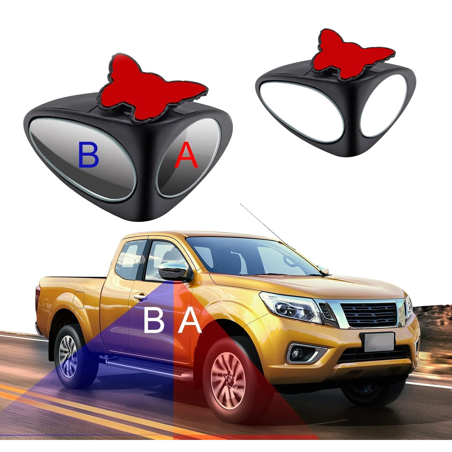 05_76a27e6c-ee90-454c-981d-6b4129b27ed9 2 in 1 Car Blind Spot Mirror 360 Rotation Adjustable HD Glass (1 Pc) - Image 1