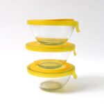 Dazzle Glass Bowl Set Mixing / Storage Bowls with Lids (3 pcs Set) - Image 5