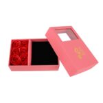 Jewellery Gift Box with Lids & Roses Packaging Box with 6 Roses (1 Set) - Image 5