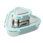 Ganesh Trinity 2-Piece Stainless Steel Triangle Lunch Box Set - Image 5