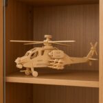 3D Wooden Helicopter Puzzle DIY Model Kit (1 Set) - Image 6