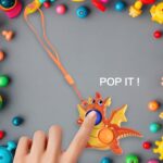 2-Bubble Dragon-Shaped Push Pop Fidget Toy with Strap (1 Pc) - Image 4