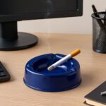 Oblivion Dark Blue Plastic Ashtray (1 pc)