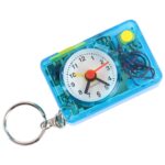 Mini Alarm Clock Keychain – 1PC Portable Quartz Analog Clock Key Ring - Image 5