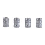 Tire Valve Stem Caps Fit for Genesis Cars. Air Valve Caps Suit for Most Car Truck SUV Wheel Accessories 4pcs Silver. - Image 4