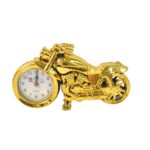 Golden Motorcycle Shape Alarm Clock, Motor Table Clock for Home Decor (1 Pc) - Image 6